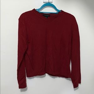 Red cashmere silk sweater